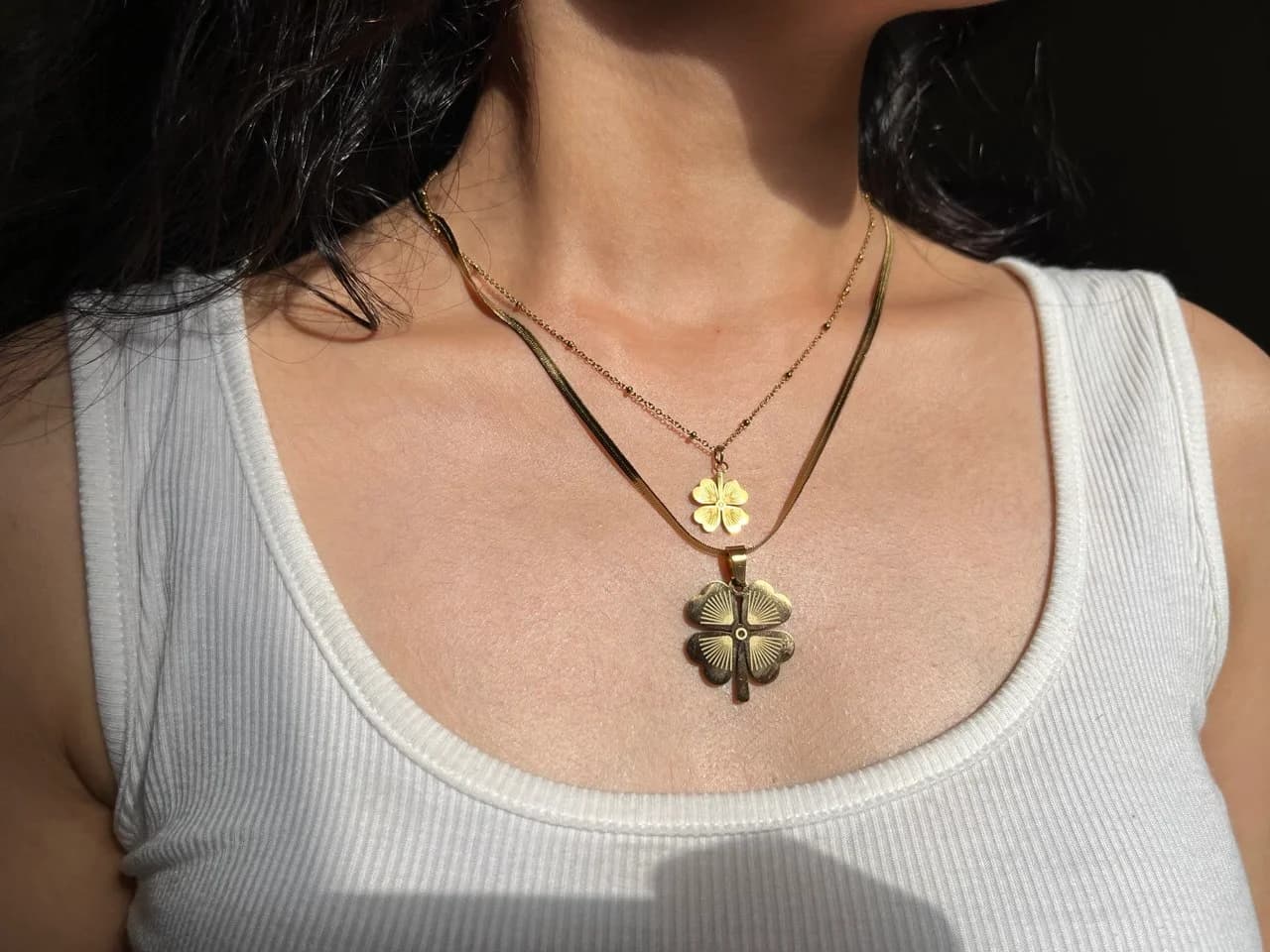 How to Style a Four Leaf Clover Layered Necklace for Everyday Looks